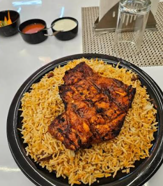 Al Faham Mandi served with rice